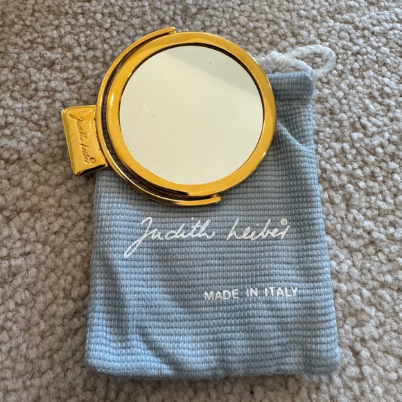 VINTAGE Judith Leiber Gold and Crystal Clutch with Mirror - Picture 11 of 13